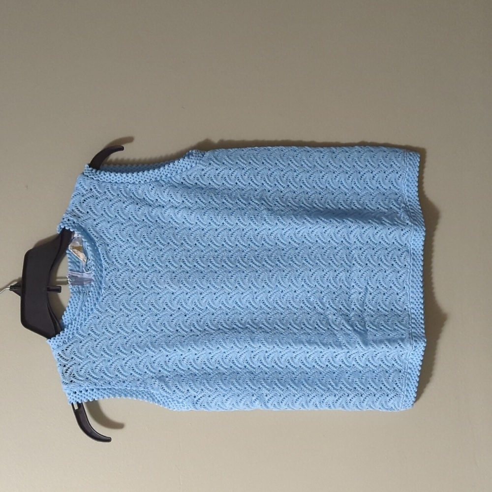 Vintage Carpi Knitting - Blue Sleeveless Sweater